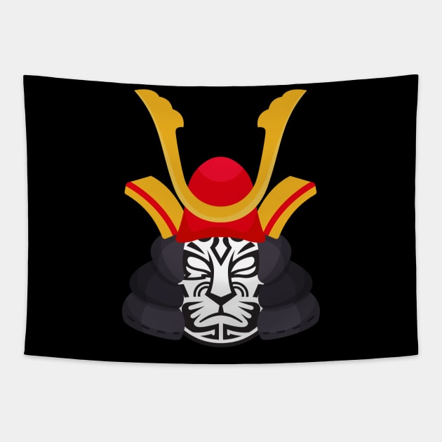Jinrai Samurai Helmet Tapestry by Mister Jinrai