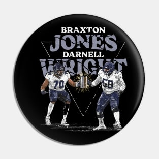 Braxton Jones & Darnell Wright Chicago Bookends Pin