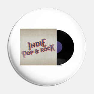 RETRO VINYL INDIE POP AND ROCK Pin