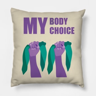 My Body My Choice mode purple Pillow