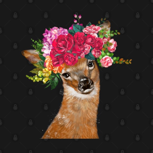 Flower Crown Baby Deer by bignosework