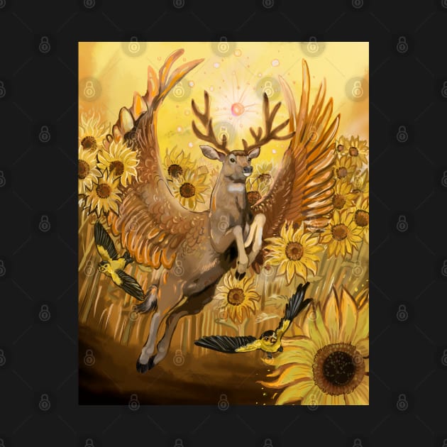 Feilds of Gold Mule Deer by Shadowind