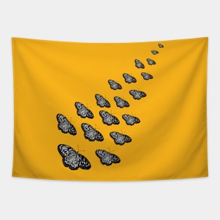 Flock of Rice Paper Butterflies Tapestry