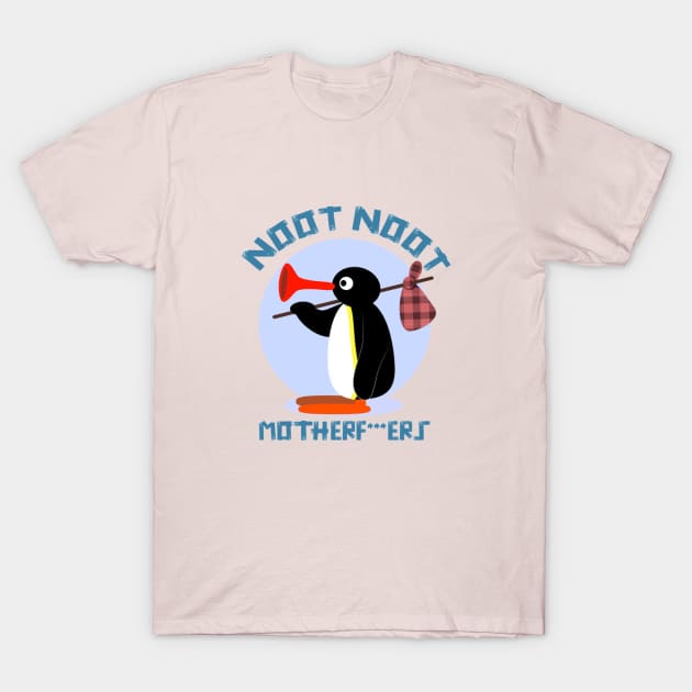 helt bestemt Happening marathon Noot Noot Pingu - Funny Meme Animal Penguin Gif Motherf - T-Shirt |  TeePublic