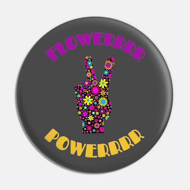 Flower Power Pin by ZippyTees