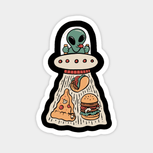 Alien Foodie Invasion Magnet