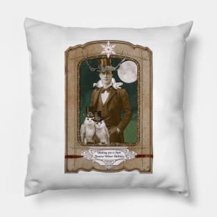 Green Man Pagan Holiday Greeting Pillow