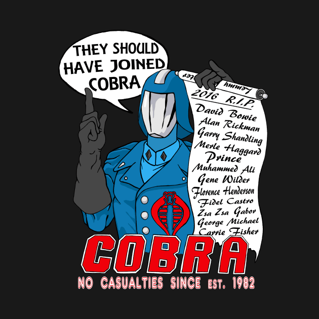 R.I.P. 2016 - Join Cobra - No Casualties Since est. 1982 by VagabondTheArtist