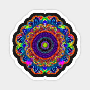 trippy strange flower colorfull strange pattern Magnet