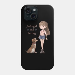 Downtown Girl And Her Dog Phone Case