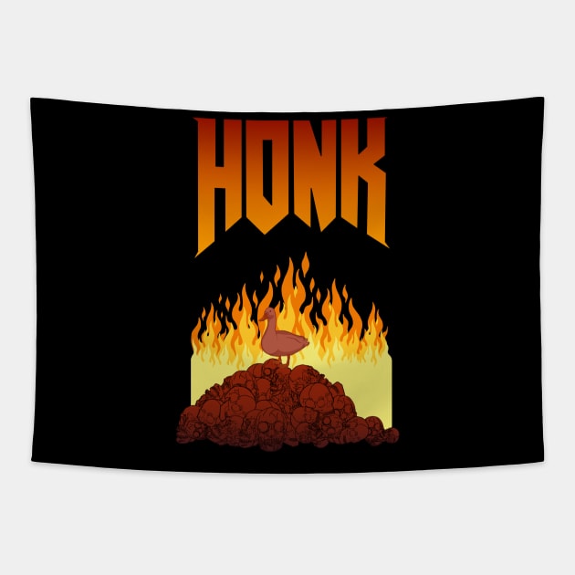 HONK - Peace Was Never An Option - Funny Goose Tapestry by JTYDesigns