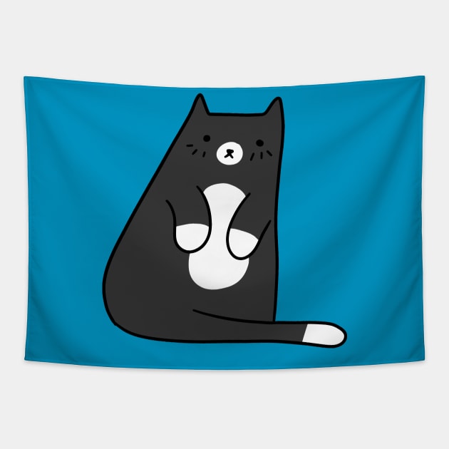 Cute Tuxedo Kitty Tapestry by saradaboru