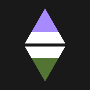 #nerfingwithpride Auxiliary Logo - Genderqueer Pride Flag T-Shirt