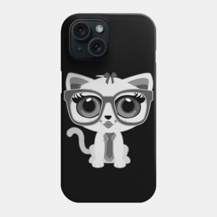 Kitten Nerd - Grey Phone Case