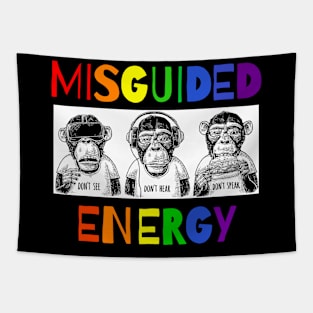 Rainbow Misguided No Evil Tapestry