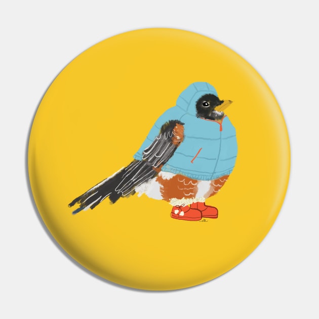 Chilly Robin Pin by EmilyLaurelHarris