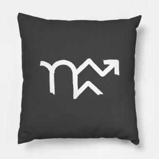 Scorpio and Aquarius Double Zodiac Horoscope Signs (White) Pillow