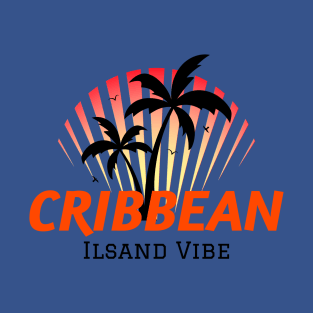 Caribbean island vibe palm tree T-Shirt