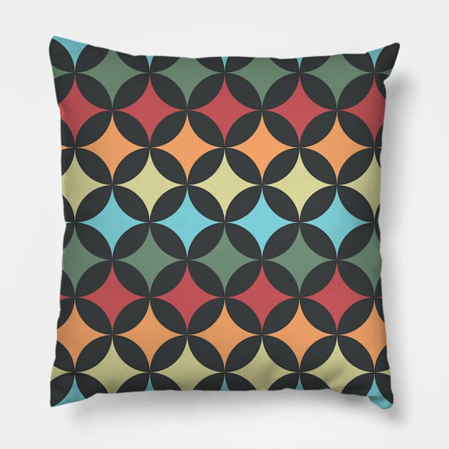 Geometric Pattern: Circle Nested: Ornament Pillow by Red Wolf