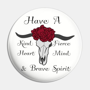 Bull Head Brave Spirit Pin