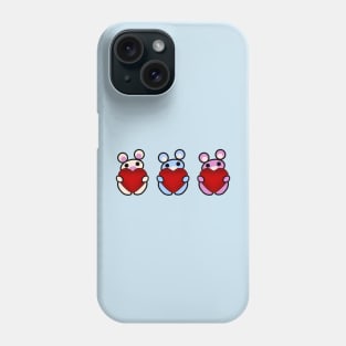 Three Chibis (Big Hearts) Phone Case