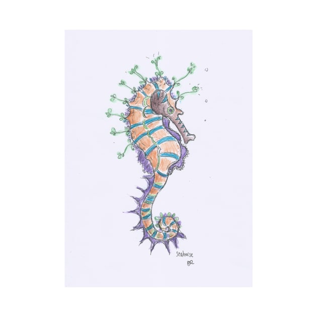 Seahorse drawing by DebTheZeb