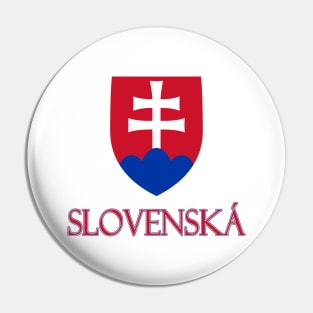 Slovakia (in Slovak) - Slovak Coat of Arms Design Pin