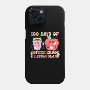 100 Days Of School Coffee Lover 100Th Day Of School Teacher Phone Case