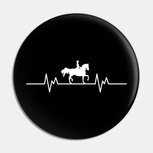 Dressage Heartbeat White Pin