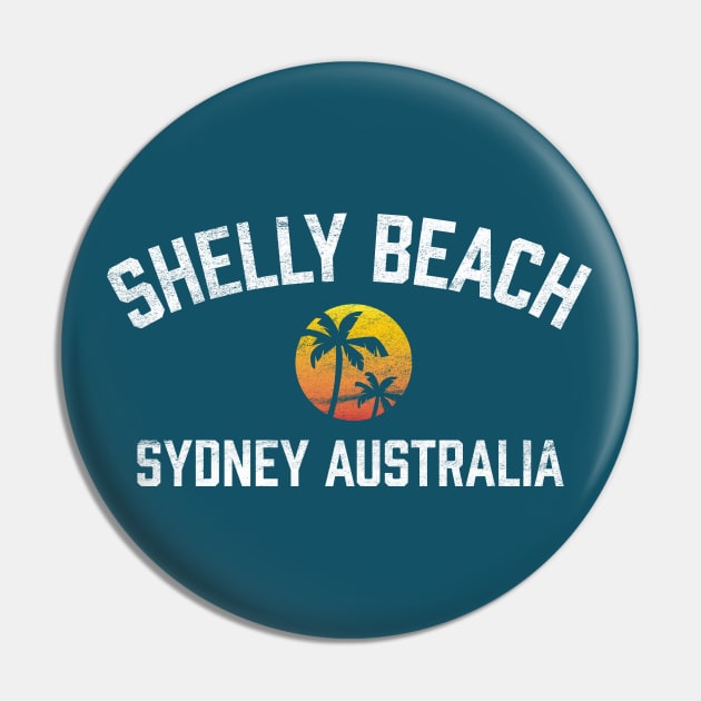 Shelly Beach Sydney Australia NSW Sunset Palm Pin by TGKelly