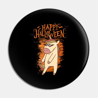 Halloween Happy Halloween Funny Unicorn Costume Pin