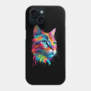 Cute colorful Cat great gift for cat lovers and pet enthusiasts Phone Case