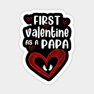 first valentine as a papa valentine Magnet