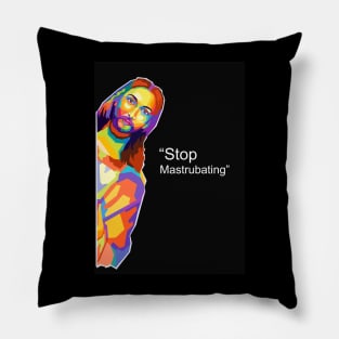 Jesus No Matrubate Wpap Pop Art Pillow