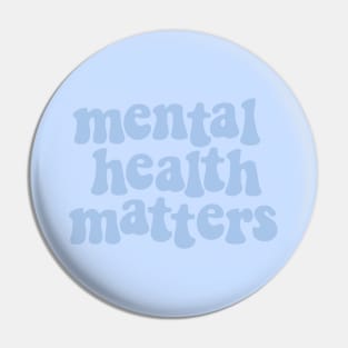 Mental Health Matters Blue Pin