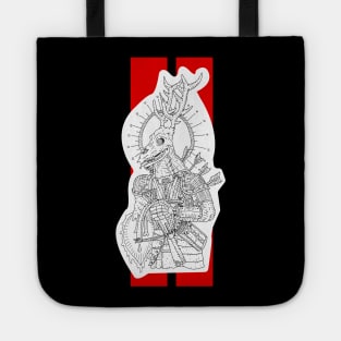 the wounded deer hunter, fantasy tarot card. Tote