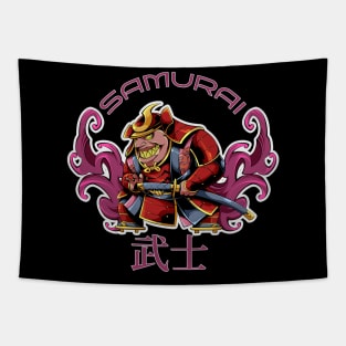 samurai warrior with a unique and badass katana Tapestry