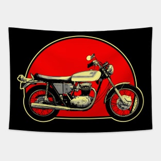 A70 Lightning 1971 Retro Red Circle Motorcycle Tapestry