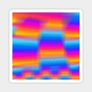 Psychedelic Rainbow Heat Waves Magnet