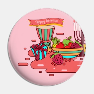 pink happy kwanzaa Pin