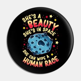 Funny Asteroid Outer Space Gift Men Kids Women Funny Space Pin