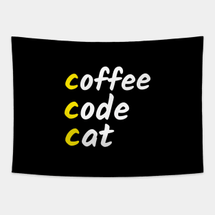 COFFEE CODE CAT Tapestry