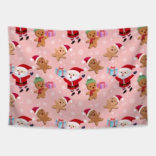 Christmas Pattern Seamless Retro Design Tapestry