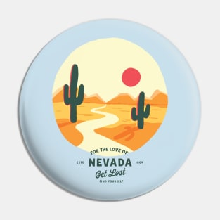 Cool Vintage Nevada Summer Travel Art: Get Lost & Find Yourself Pin