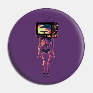 Skeleton TV Head Pin