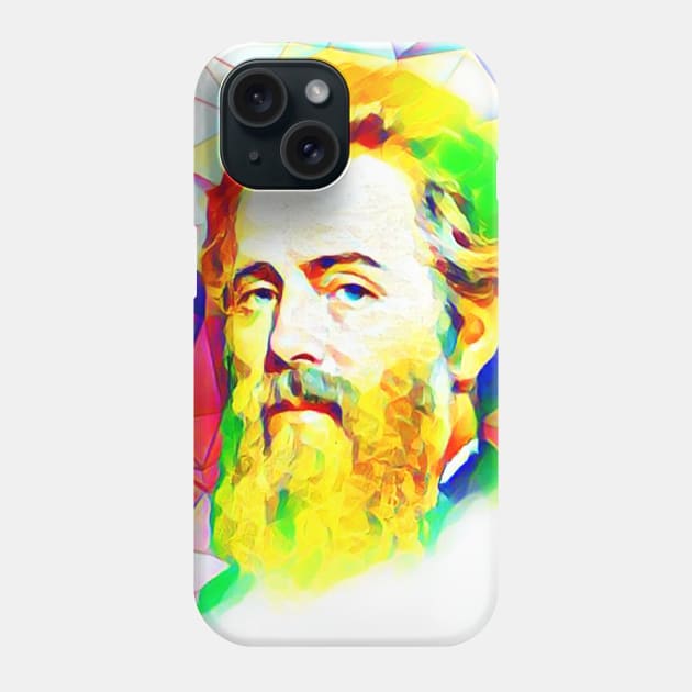 Herman Melville Colourful Portrait | Herman Melville Artwork 12 Phone Case by JustLit