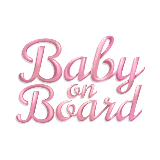 Baby on Board - Pink by Rowena Aitken