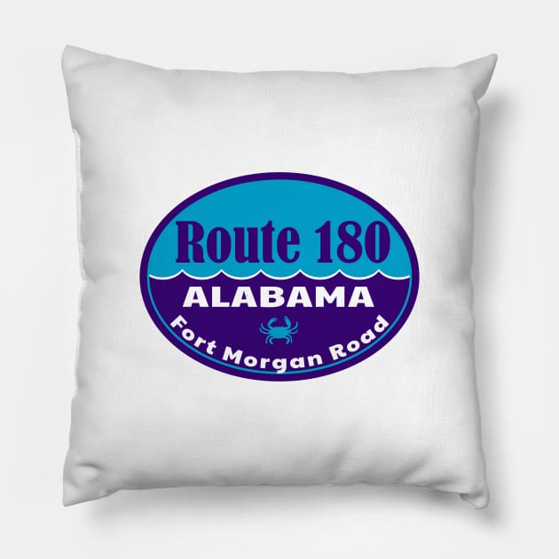 Fort Morgan Route 180 Gulf Shores Alabama Gulf Of Mexico Orange Beach Pillow by DD2019