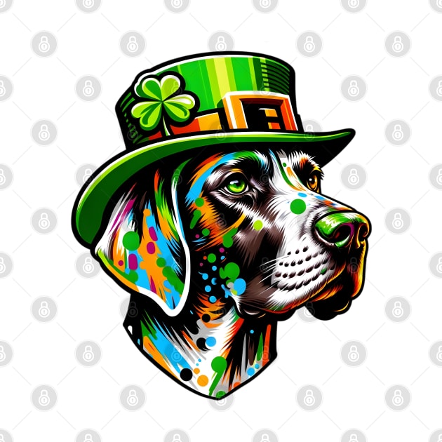 Lively German Shorthaired Pointer Enjoys Saint Patrick's Day by ArtRUs