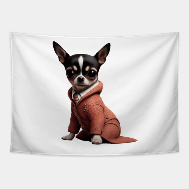 Chihuahua gentleman Tapestry by IDesign23